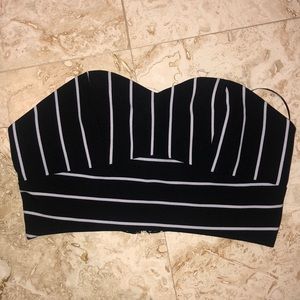 LF strapless crop top